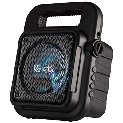 Image of QTX Ultimate Portable Party Speaker with Bluetooth, LED Lighting Effects &amp; Microphone