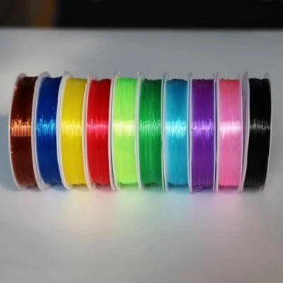 Image of Tigofly 10 pcs 0.6mm Fly Tying Rib Round Larvae Nymph Ribbing Clear Stretch Body Line Thread Materials