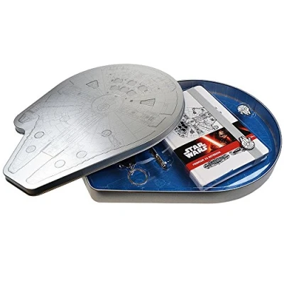 Image of Star Wars: The Force Awakens &quot;Millennium Falcon&quot; Premium Stationery Tin Kit