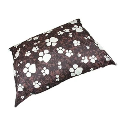Image of AmigoZone Large Pet Dog Bed Zipped Removable &amp; Washable Cushion Cover Only (Brown Paw)