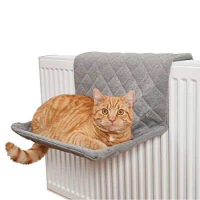 Image of PiuPet® Cat Hammock I for Cats up to 7kg Suitable Radiators with 9 12cm width Radiator Bed Beds Heated Accessories Indoor
