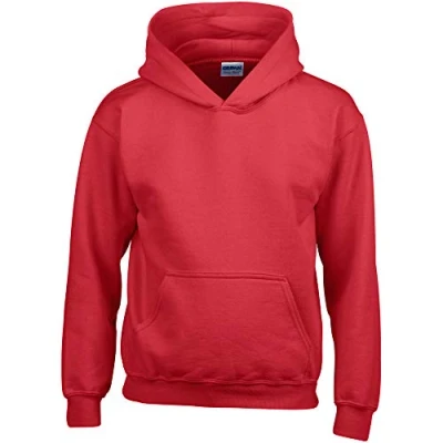 Image of Gildan Heavy Blend Childrens Unisex Hooded Sweatshirt Top / Hoodie (S) (Red)