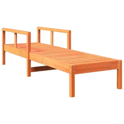 Image of vidaXL Sun Lounger Wax Brown 199.5x62x55 cm Solid Wood Pine