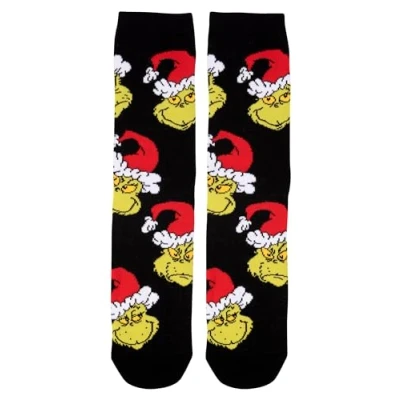 Image of United Labels The Grinch Socks for Men Christmas Sneaker Men&#039;s black, 43 46