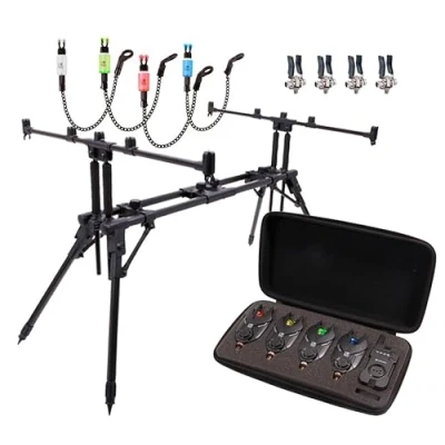 Image of Ultimate Rod Pod Set 4 Rods Carp fishing combo