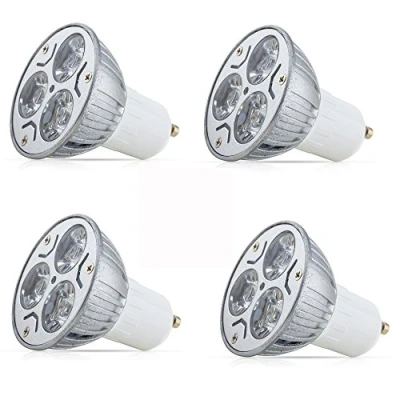 Image of 4 x GU10 3 W LED Light Bulbs 3x 1 AC 85 265 V Cool White 6000 K 240 LM