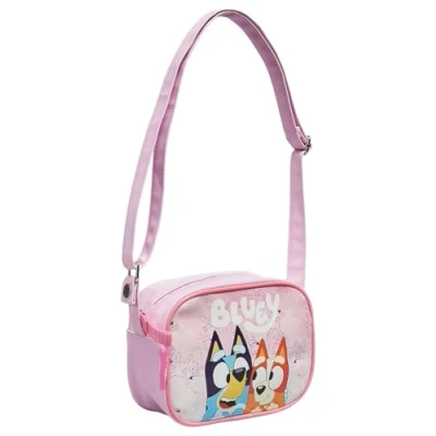 Image of Bluey Girls Cross Body Bag In Pink And Bingo Handbag/Messenger Satchel