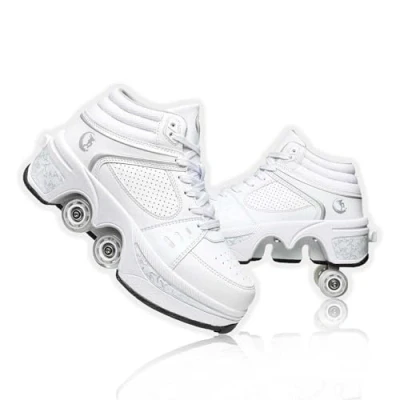 Image of roller Skate Shoes, shoes with wheels for Girls Men 4 Retractable Wheels, Adjustable Skates, skates Girls,Boys Children, Teenagers,Adult
