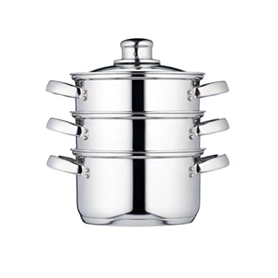 Image of KitchenCraft Stainless Steel Three Tier 16cm Steamer
