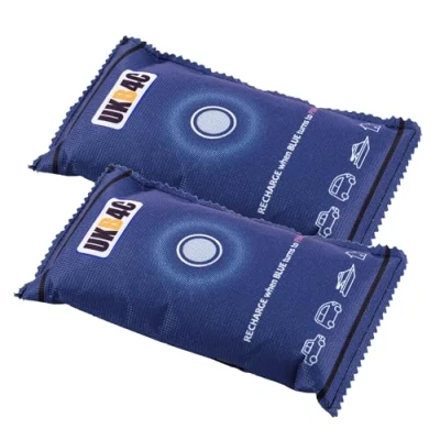 Image of UKB4C Reusable Car Dehumidifier Silica Gel Moisture Absorber to Eliminate Foggy and Condensation on Windscreen Damp for Caravan &amp; Van 350g Trap Bags (Pack Of 2)
