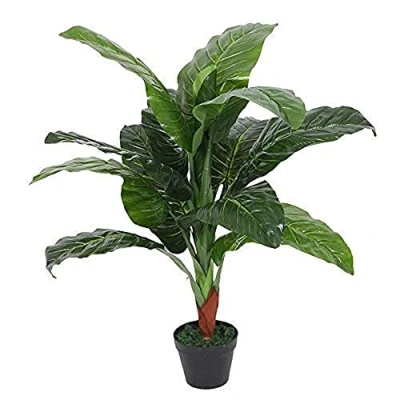 Image of Leaf Artificial Large Leaves Tropical Plants, Colocasia, 105cm