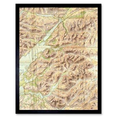 Image of Artery8 Map Ordnance Survey 1959 Lorn Lochaber Scotland Art Print Framed Poster Wall Decor 12x16 inch
