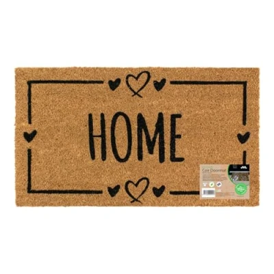 Image of JVL Eco Friendly Latex Backed Coir Entrance Doormat, 40x70cm Home Hearts
