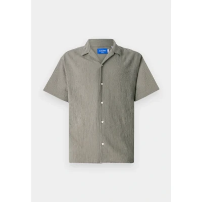 Image of Jack &amp; Jones Jorluke Crinkle Resort Shirt Shirt, Men&#039;s, Size: Small, Mulled basil