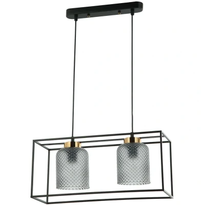 Image of Italux Lighting Sinella Industrial, Retro 2 Light Pendant Ceiling Light, E27