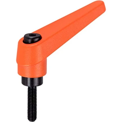 Image of HALDER 24400.0451 Adjustable Clamping levers, Orange, d1=22 mm / d2=M10 l1=25