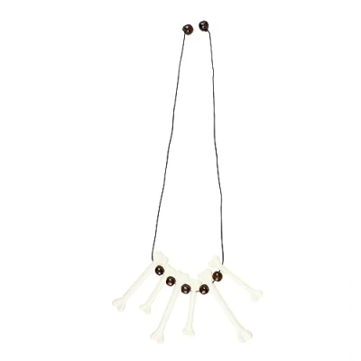 Image of Boland 64478 Necklace Bone, Adjustable Chain, Beads, Stone Age, Cave, Neanderthal, Carnival, Halloween, Theme Party, Costume