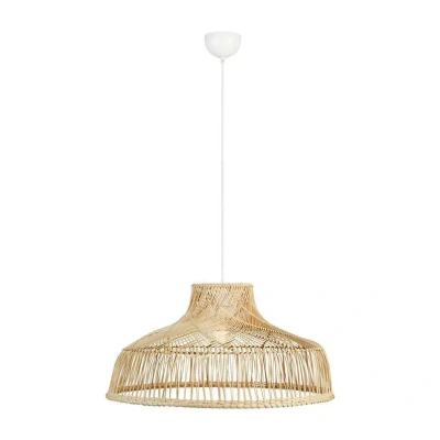 Image of Markslöjd Bali pendant light with rattan lampshade