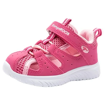 Image of KangaROOS Unisex Baby Ki Rock Lite Ev Low Top Sneakers, Red (Daisy Pink/Fuchsia Pink 6176), 4.5 UK Child