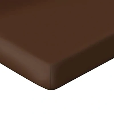 Image of Bassetti Marrone 9314079 Fitted Sheet Plain Cotton / Elastane 180 x 200 cm 220