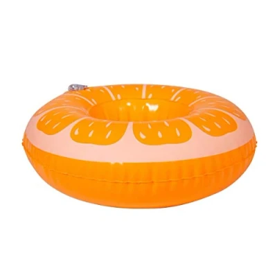 Image of Folat 20294 Inflatable Floating Orange Cup Holder, 17 x cm