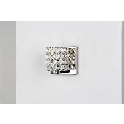 Image of Veta Chrome Wall Lamp Crystal