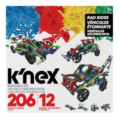 Image of K&#039;NEX Rad Rides Building Set 12 Model Educational fun and Construction Toys for Boys Girls, 206 Piece Stem Learning Kit, Engineering Kids, Children Ages 7+ Basic 15214