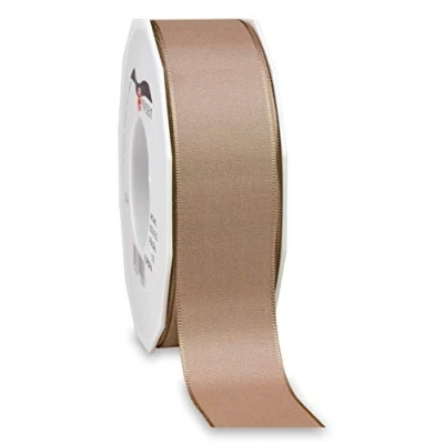 Image of Präsent Europa Taffeta Ribbon Taupe 40 mm Width, 50 m Length