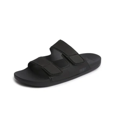 Image of Reef Mens Cushion Tradewind Slides Sandals Black 10 UK