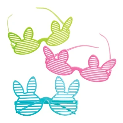 Image of Baker Ross FX550 Bunny Glasses Pack of 6, Easter Party Bag Fillers for Kids