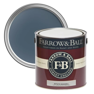 Image of Farrow &amp; Ball ESTATE EGGSHELL 281 STIFFKEY BLUE 2.5L*MIXED TO ORDER NON RETURNABLE
