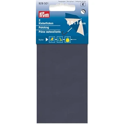 Image of Prym Self Adhesive Nylon Patching, Synthetic Material, Navy Blue, 6,5 x 14 cm
