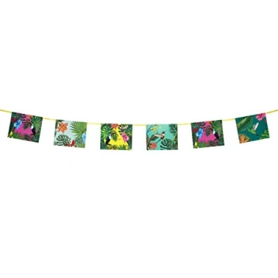 Image of Talking Tables Tropical Fiesta, Pom Garland, Multi Colour (4m)