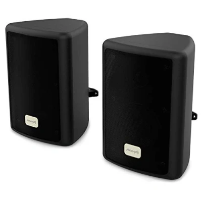 Image of Audibax Pícolo PR41 Bookshelf Speakers HiFi &amp; PA Power 75 W Wall Bracket Pair Colour: Black Dimensions: 191 x 139 126 mm Weight per 2.3 Kg