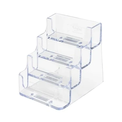 Image of Deflecto Business Card Holders, 3 7/8 x 1/2 4 1/8 Inches (70841)
