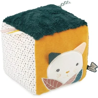 Image of Kaloo Stimuli My Sensory Cube Awakening Toy 6 Different Sides Develops The Senses Fabric and FSC Wood Game 0 Months +, K227000