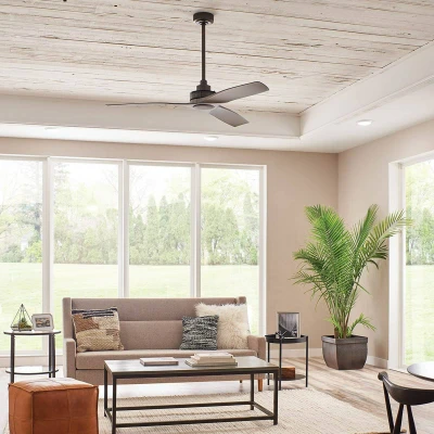 Image of Kichler Ried 3 Blade 142cm Ceiling Fan Anvil Iron Remote Control