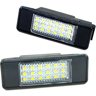 Image of BOOMBOOST 2pcs White 18 LED Error Free Car Rear License Number Plate Light for Peugeot 106 1007 207 307 308 3008 406 407 508 806 CITROEN C2 C3 C4 C5 C6 DS3