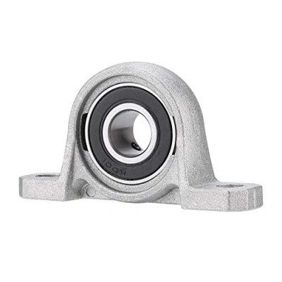 Image of Kadimendium KP001 12mm Pillow Block Bearings Flange Bore Auto Self Adjust Center Mounted Support Zinc Alloy Vertical Bearing