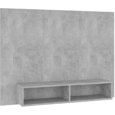 Image of vidaXL Wall TV Cabinet Concrete Grey 120x23.5x90 cm Engineered Wood