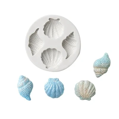 Image of NIXNUT Fondant Cake Chocolate Mould Silicone Cookie Candy Baking DIY Kitchen Tool Party Decorating Marine Animal Shell Conch Pattern