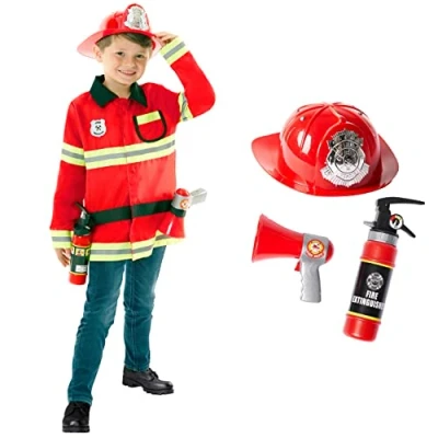 Image of Morph, Kids Fireman Costume, Firefighter Costume Kids, Fire Man Halloween