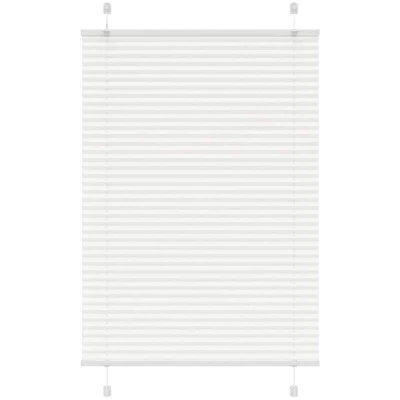 Image of vidaXL Pleated Blind White 85x100 cm Fabric Width 84.4 Polyester