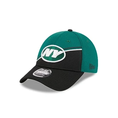 Image of New Era York Jets NFL 2023 Sideline Green Black 9Forty Stretch Snapback Cap One Size