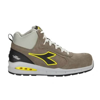 Image of Diadora Men&#039;s Run NET AIRBOX MID S3 SRC Track Shoe, Wind Gray/Wind Gray, 9.5 UK