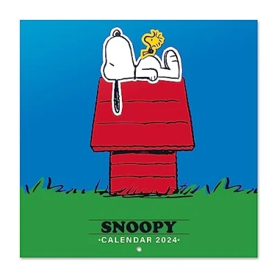 Image of Grupo Erik Snoopy Wall Calendar 2024 12&quot; x 12 Month Planner Square Family