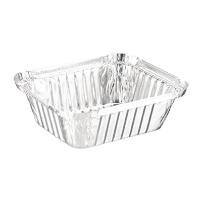 Image of &#039;Fiesta Medium Foil Containers 120(W) x 145(L) mm 4 3/4&#039; 5 3/4&#039;. Pack Quantity: 500&#039;