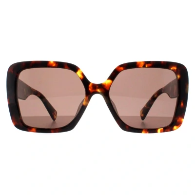 Image of Miu Woman MU 10YS VAU06B Sunglasses Acetate Turtle Brown Geometric Normal