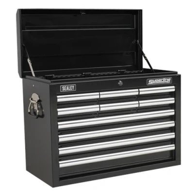 Image of Sealey Superline Pro Topchest 10 Drawer with Ball Bearing Slides, Black