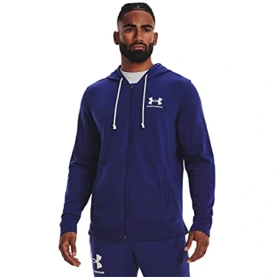 Image of Under Armour Mens Rival Full Zip Hoodie Blue M
